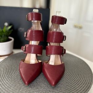 Joe’s Jeans Giddy Strappy Heal in Wine Size 6